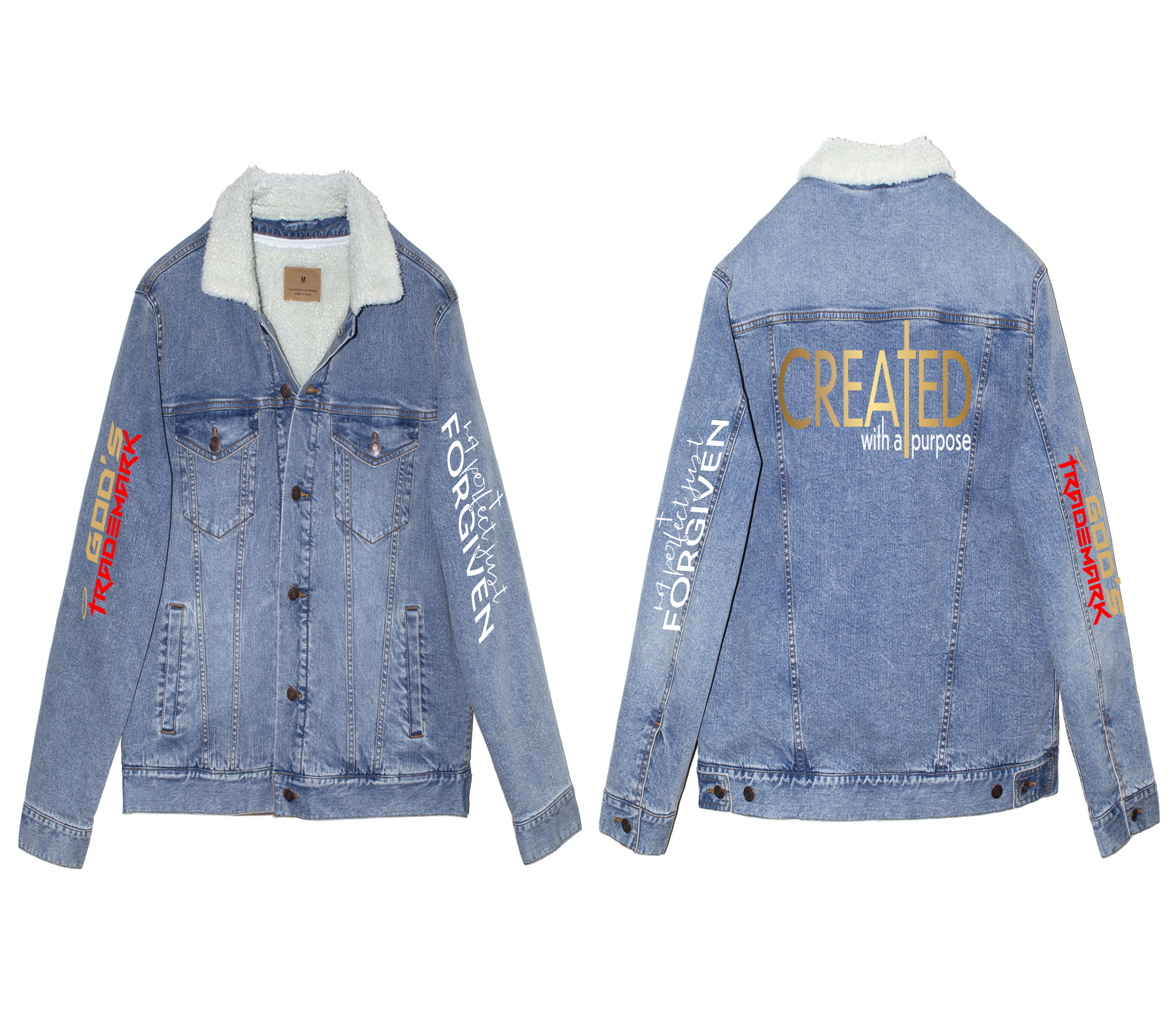 Unisex/ God's Trademark Denim Jacket – Fuller's Mobile Tees